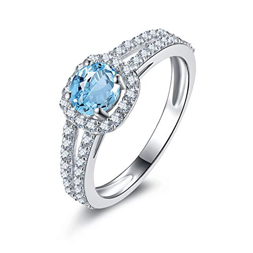 Sterling Silber Ring Ring Hochzeitsband Silber Topaz Verlobungsring 925 Silberringe Engagement Sterling Silber Ring Ring Hochzeitsband Silber Topaz Verlobungsring 925 Silberringe Engagement von JPXXFM