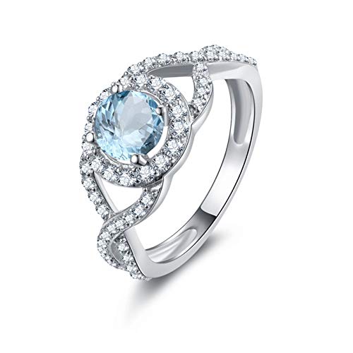 Sterling Silber Ringband Silber Topaz Verlobungsring und Band 925 Silberring für Frauen Sterling Silber Ringband Silber Topaz Verlobungsring und Band 925 Silberring für Frauen von JPXXFM