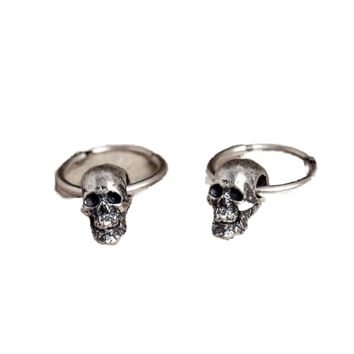 TTDGYYXW 5 * 6Mm Skull Charms Hoop Earring Vintage 100% Skull Earrings Gothic Punk Ear Piercing Drop Earring, TTDGYYXW 5 * 6Mm Skull Charms Hoop Earring Vintage 100% Skull Earrings Gothic Punk Ear Piercing Drop Earring, von JPXXFM