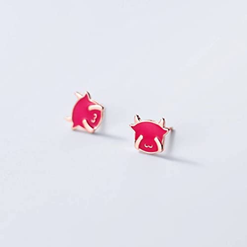TTDGYYXW Lady's Temperature-Changing Simple Earrings, Glossy Animal Ear Jewelry, &Rose, von JPXXFM