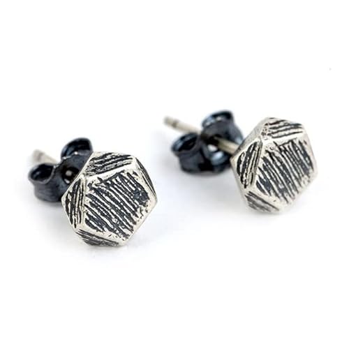 TTDGYYXW Stud Earring for Women Cube Brushed Earrings Men Personality Ear Jewelry, von JPXXFM