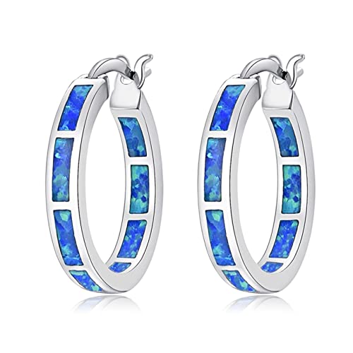 Ttdgyyxw Blue Fire Opal Ohrringe Mode für Frauen Juwely gegenwärtige Ohrringe, von JPXXFM
