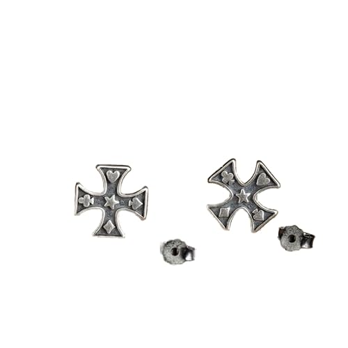 Ttdgyyxw Cross Poker Stud Ohrringe Punk Street Hip-Hop Ohrstolzen Pin für Männer Frauen Ohr-Piercing Schmuck, Ttdgyyxw Cross Poker Stud Ohrringe Punk Street Hip-Hop Ohrstolzen Pin für Männer Frauen Ohr-Piercing Schmuck, von JPXXFM
