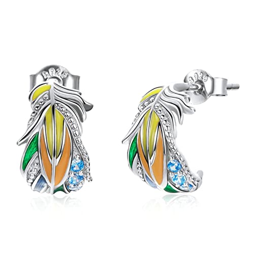 Ttdgyyxw authentisch farbige Stil Federn Ohrringe einzigartiger Modeschmuck für Männer Männer Design, von JPXXFM