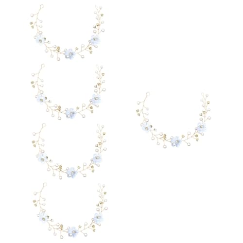 Weißes Haarzubehör Haar Haar Weinhaar Accessoire Kopfbewegung für Frauen Haarperlen Kopfbänder Stirnbänder für S Kopfbedeckung für Frauenhaarzubehör von JPXXFM