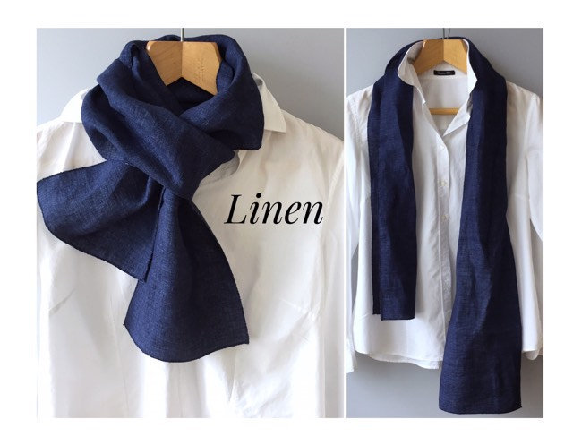 Leinenschal Kleine Naturschal Leinen Halstuch Organic von JPalKnits