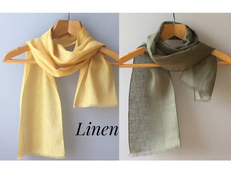 Linen Schal Kleiner Leichter Natürlicher Leinenschal Linen Schal Kleiner Leichter Natürlicher Leinenschal von JPalKnits