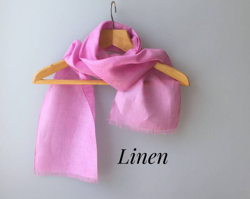 Linen Schal Leichtes Leinen Tuch Sommerschal Eco Blaues Weißes Bio von JPalKnits