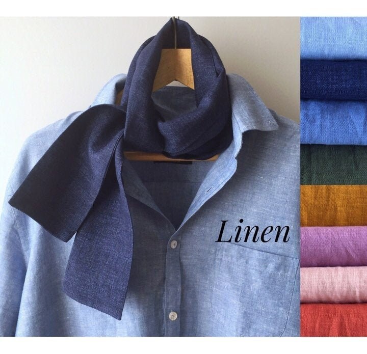Luxus-Leinenschal Doppelter Dünner Schal Herren-Leinen-Halstuch Boyfriend-Schal Luxus-Leinenschal Doppelter Dünner Schal Herren-Leinen-Halstuch Boyfriend-Schal von JPalKnits