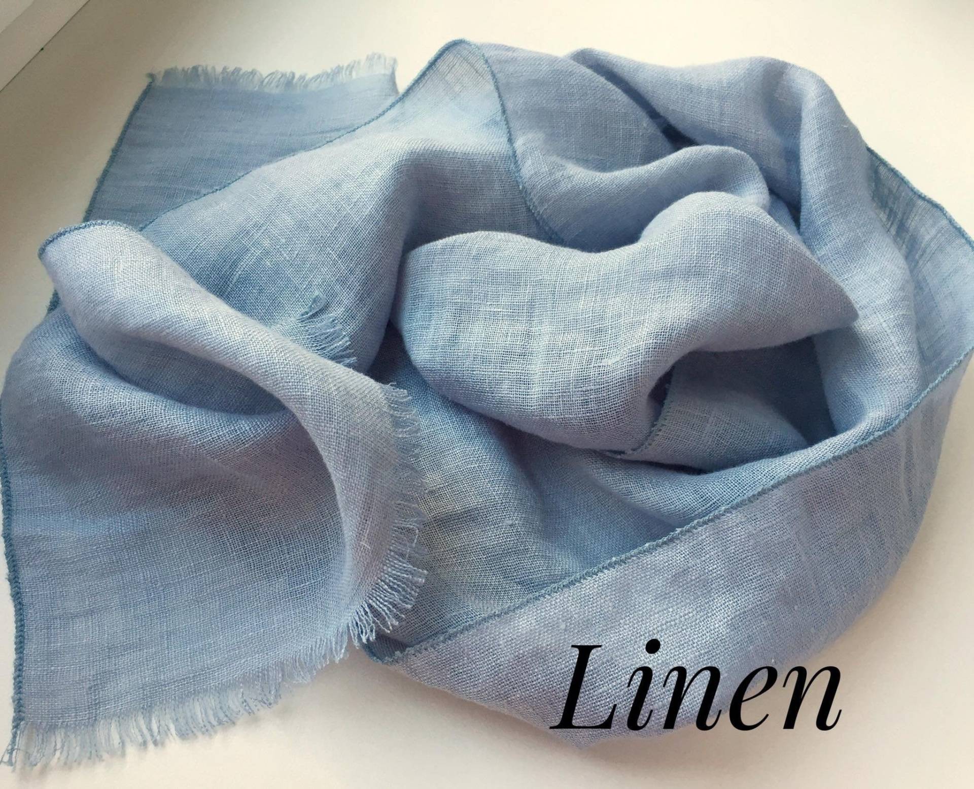 Soft Linen Schal Damen Kleiner Leinenschal Leichter Natural Organic Soft Linen Schal Damen Kleiner Leinenschal Leichter Natural Organic von JPalKnits