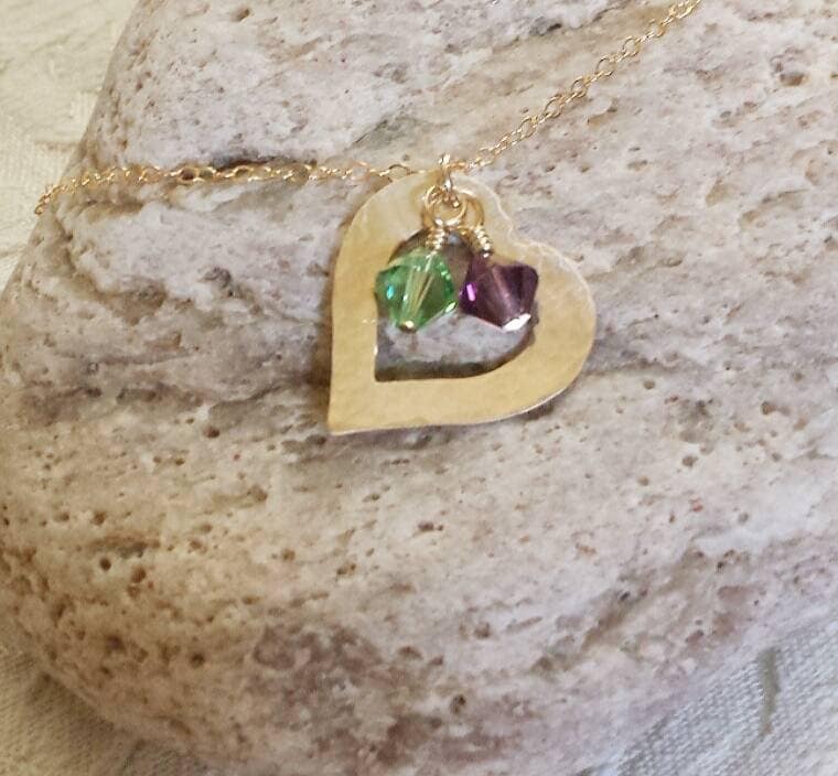 Großmutter Halskette, Patin Geschenk, Mehrere Geburtsstein, Enkelhalskette, Mama Kind von JPierceJewelryDesign