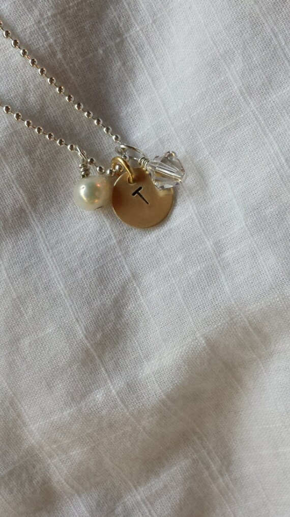 Winzige Erste Halskette, Mutter Von Zwillinge Zwei Mutliple Silber Und Messing Gemischte Metall Halskette von JPierceJewelryDesign