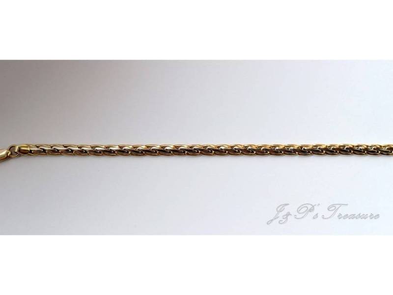 Personalisierte 14K Oder 18K Gold Flache Weizenhalskette, 100% Handgefertigt von JPsTreasure