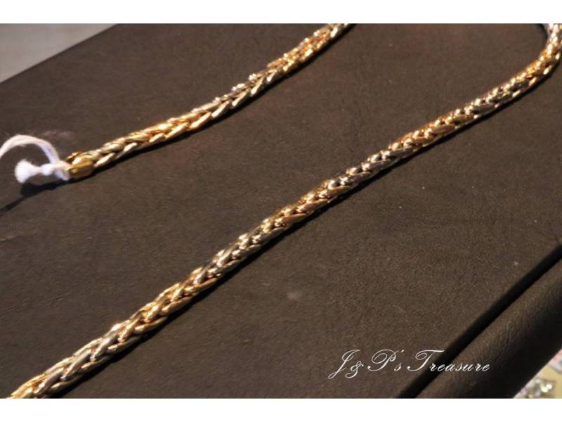 Personalisierte 14K Oder 18K Gold Runde Weizenhalskette, 100% Handgefertigt Personalisierte 14K Oder 18K Gold Runde Weizenhalskette, 100% Handgefertigt von JPsTreasure
