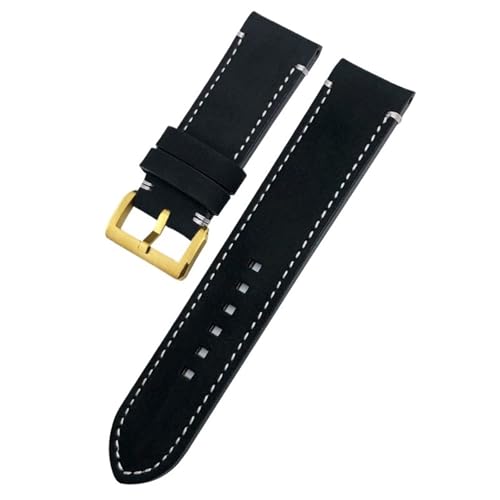 JQQJZLC 23mm 22 mm echtes Cowhide Watchbänder für Zenit von JQQJZLC
