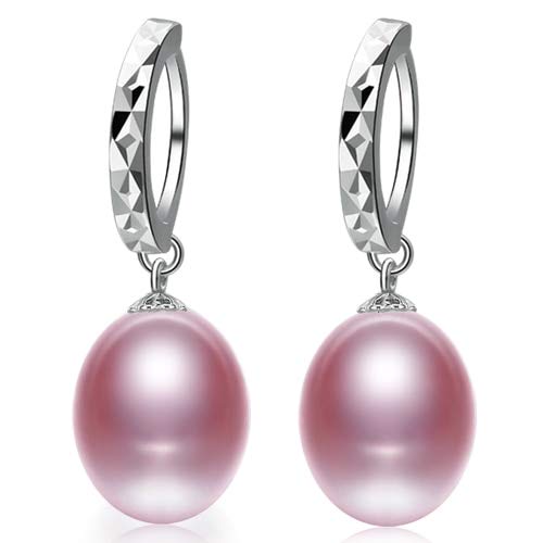 JQQJZLC 8-9 mm natürliche Perlenohrringe kultiviert S925 Ohrringe Schmetterling/Drop-Ohrringe für Frauen von JQQJZLC