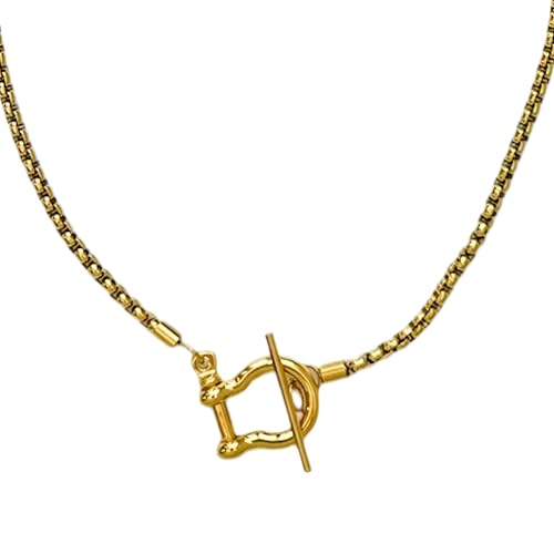 JQQJZLC 925 Sterling Silber Hufeisen Halskette für Frauen Männer Hufeisen Anhänger Klassiker Tiff u Form Pendell Halskette süße Ketten Halskette von JQQJZLC