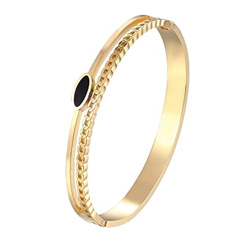 JQQJZLC Armband Bilaterale Kette und ovale Armbänder Ladies Armband Schmuck Frauen Geschenke von JQQJZLC