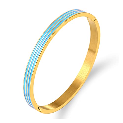 JQQJZLC Armband Fashion Bracelets Modestreifen Emaille Design Armband & Armreifen für Frauen Edelstahl Armreifen Gold Boho Schmuckzubehör Geschenk Bracelets Damen Juwely (Größe JQQJZLC Armband Fashion Bracelets Modestreifen Emaille Design Armband & Armreifen für Frauen Edelstahl Armreifen Gold Boho Schmuckzubehör Geschenk Bracelets Damen Juwely (Größe von JQQJZLC