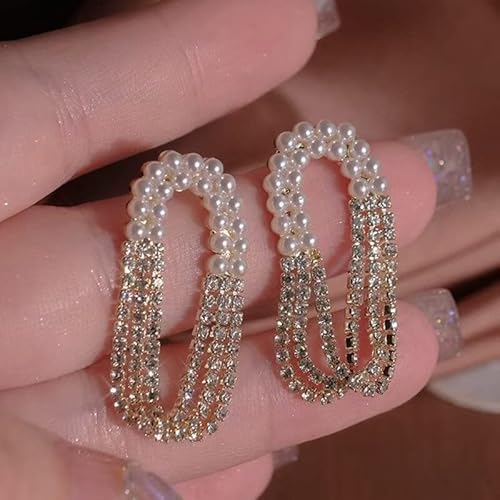 JQQJZLC Farbe lange Quastenohrringe für Frauen Ohrringe Hochzeit Schmuck Geburtstag Geschenke von JQQJZLC