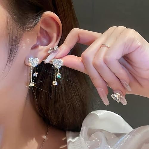 JQQJZLC Farbe übertriebene Quastenohrringe Ohrringe für Frauen Hochzeit Schmuck Geburtstag Geschenke von JQQJZLC