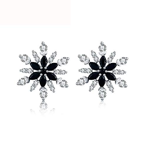 JQQJZLC Klassische 925 Schmuck Schneeflockenohrringe für Frauen weiblich Bijoux von JQQJZLC
