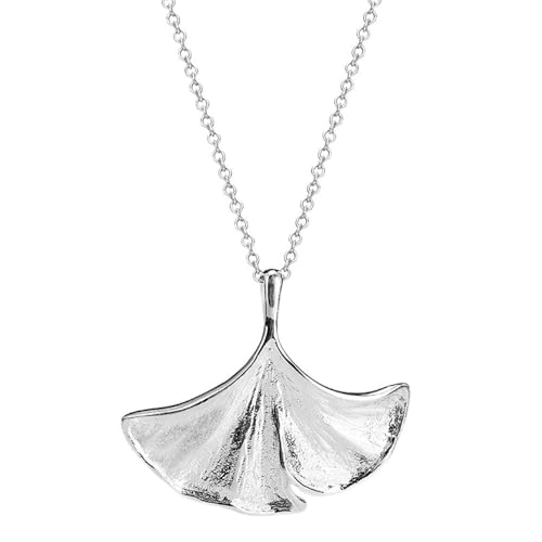 JQQJZLC Kronleuchter Ginkgo Blatt Anhänger und Halskette Frauenschmuckleuchte von JQQJZLC