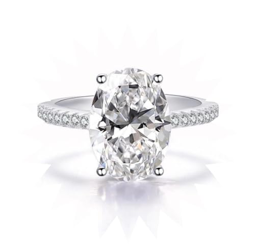 JQQJZLC Mädchen Produkte Ringe Ring Schmuck Frauen Männer versprechen Hochzeit große ovale Zirkonia -Ringgeschenke von JQQJZLC