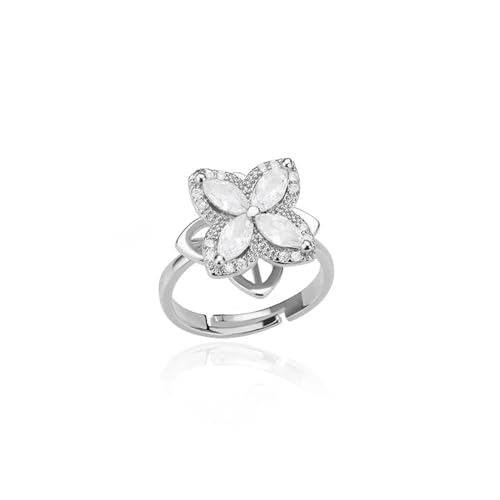 JQQJZLC Mädchenprodukte Ringe Ring Schmuck Frauen rotatable Herzringe für Frauen verstellbare Paar Ring romantische Hochzeitsgeschenke von JQQJZLC