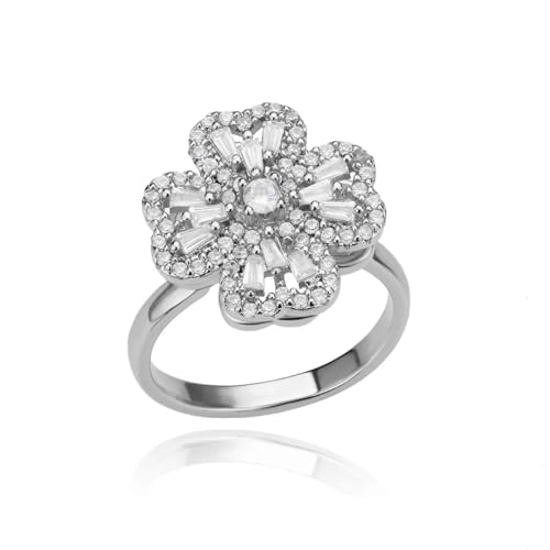 JQQJZLC Mädchenprodukte Ringe Ring Schmuck Frauen rotatable Herzringe für Frauen verstellbare Paar Ring romantische Hochzeitsgeschenke von JQQJZLC