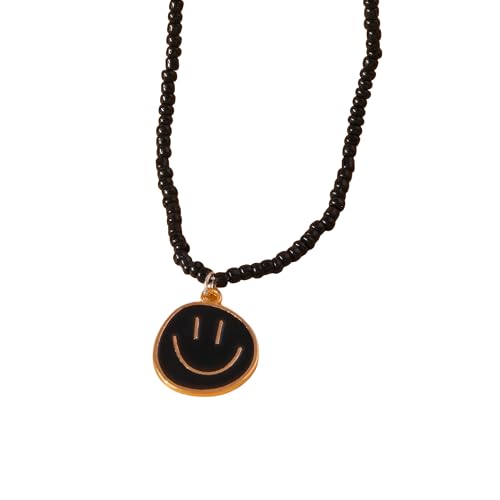 JQQJZLC Preppy Halskette für Frauen und Mädchen, süße böhmische Halsketten mit unregelmäßigen runden Gesichtern. von JQQJZLC