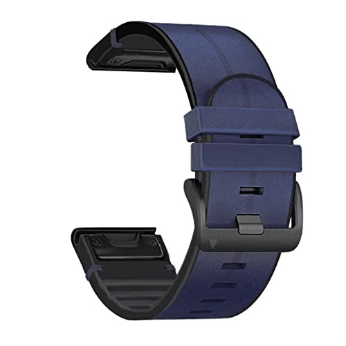 JQQJZLC QuickFit Watch Armband für Fenix ​​7 7x 6 6x Pro 5x 5 plus 3 Stunden 935 945 S60 Echtes Leder Silikon Smart Watch 22 26mm Armband von JQQJZLC