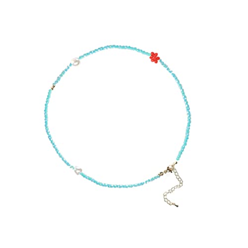 JQQJZLC Schmuck Elegante Blumenperlenkette für Glasperlen Jungen und Mädchen Kettenparty Accessoire Schmuck Schmuck von JQQJZLC