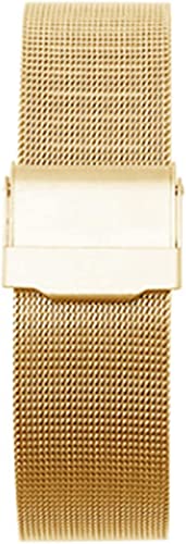 JQQJZLC Wachgurt verstellbare Edelstahl-Mesh-Ersatz-Uhrenband atmungsaktiv und wasserdichte Männer-Uhren-Bänder Accistores Roségold Color-22mm (Farbe: Goldfarbe, Größe: 20 mm) von JQQJZLC
