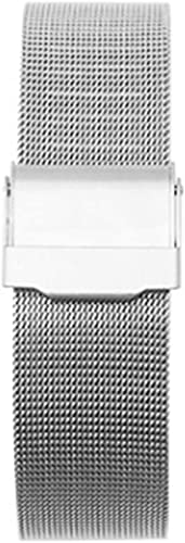 JQQJZLC Wachgurt verstellbare Edelstahl-Mesh Ersatz-Uhrenband atmungsaktiv und wasserdichte Männer-Uhren-Bänder Accistores Roségold Farbe-22mm (Farbe: Silberfarbe, Größe: 20 mm) von JQQJZLC