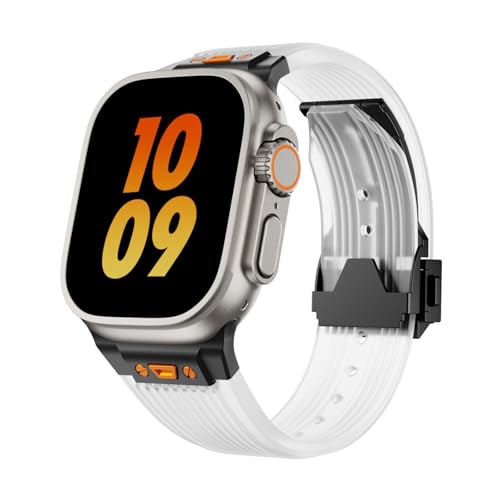 JQQJZLC Weiches Silikongurt für Ultra 2 1 49mm S10 46mm Serie10 9 8 7 41 45 mm Silikonband für iWatch 6 5 4 Se 42mm 44 mm Herren Armband Uhrenbands von JQQJZLC
