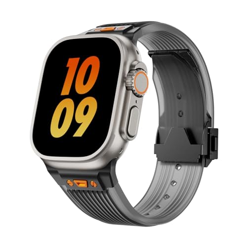 JQQJZLC Weiches Silikongurt für Ultra 2 1 49mm S10 46mm Serie10 9 8 7 41 45 mm Silikonband für iWatch 6 5 4 Se 42mm 44 mm Herren Armband Uhrenbands von JQQJZLC