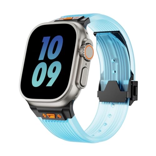 JQQJZLC Weiches Silikongurt für Ultra 2 1 49mm S10 46mm Serie10 9 8 7 41 45 mm Silikonband für iWatch 6 5 4 Se 42mm 44 mm Herren Armband Uhrenbands von JQQJZLC