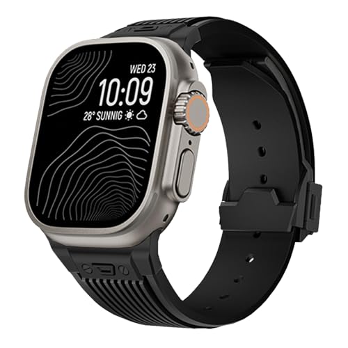 JQQJZLC Weiches Silikongurt für Ultra 2 1 49mm S10 46mm Serie10 9 8 7 41 45 mm Silikonband für iWatch 6 5 4 Se 42mm 44 mm Herren Armband Uhrenbands von JQQJZLC
