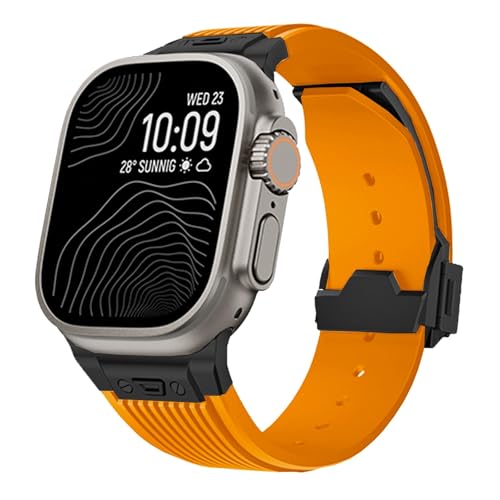 JQQJZLC Weiches Silikongurt für Ultra 2 1 49mm S10 46mm Serie10 9 8 7 41 45 mm Silikonband für iWatch 6 5 4 Se 42mm 44 mm Herren Armband Uhrenbands von JQQJZLC