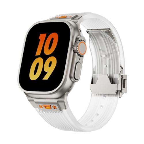 JQQJZLC Weiches Silikongurt für Ultra 2 1 49mm S10 46mm Serie10 9 8 7 41 45 mm Silikonband für iWatch 6 5 4 Se 42mm 44 mm Herren Armband Uhrenbands von JQQJZLC