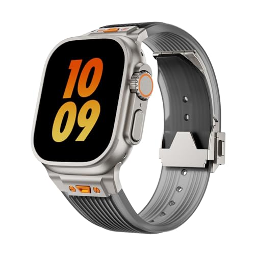 JQQJZLC Weiches Silikongurt für Ultra 2 1 49mm S10 46mm Serie10 9 8 7 41 45 mm Silikonband für iWatch 6 5 4 Se 42mm 44 mm Herren Armband Uhrenbands von JQQJZLC