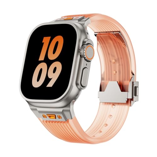 JQQJZLC Weiches Silikongurt für Ultra 2 1 49mm S10 46mm Serie10 9 8 7 41 45 mm Silikonband für iWatch 6 5 4 Se 42mm 44 mm Herren Armband Uhrenbands von JQQJZLC