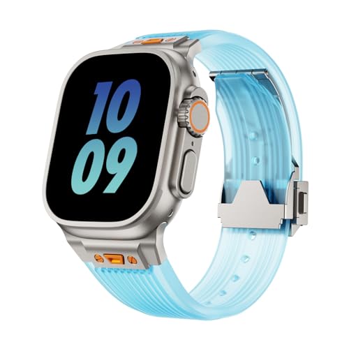 JQQJZLC Weiches Silikongurt für Ultra 2 1 49mm S10 46mm Serie10 9 8 7 41 45 mm Silikonband für iWatch 6 5 4 Se 42mm 44 mm Herren Armband Uhrenbands von JQQJZLC