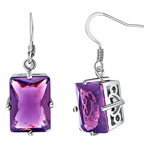 JQQJZLC Zelligkeit Ohrring für Frauen mit Ruby Gemstones 915 Ohrringe Ohrschern Frauen Party Geschenk von JQQJZLC
