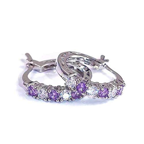 JQQJZLC Zelligkeit empfindliche runde 925 Schmuck Edelsteine Ohrringe für Frauen oval geformte Rubinohrtropfen Dating weibliches Geschenk von JQQJZLC