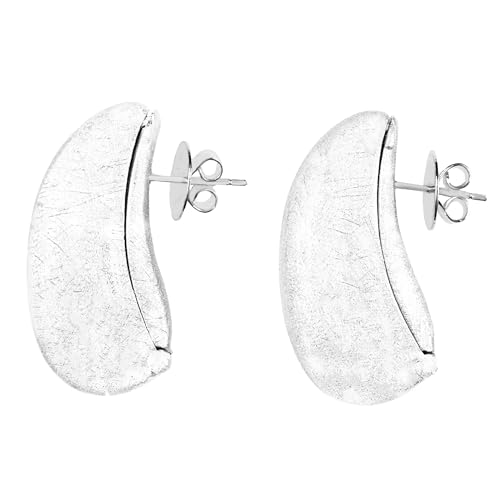 Ohrringe für Hörgeräte, Hörschmuck, Ohrstecker für Hörhilfe Hörgerät verstecken - JR Cherie (Silber Eismatt) von JR Cherie