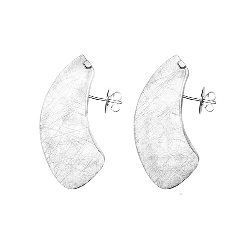 Ohrringe für Hörgeräte, Hörschmuck, Ohrstecker für Hörhilfe Hörgerät verstecken Zubehör - JR Cherie (Silber Eismatt) von JR Cherie