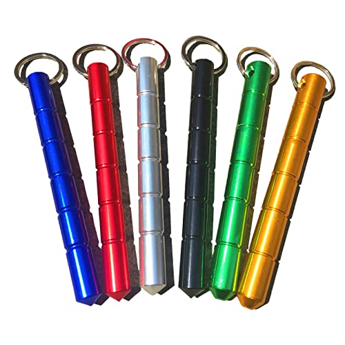 JR JUN RONG Tragbarer Aluminium-Schlüsselanhänger mit Schlüsselanhänger für Damen und Herren, 6 Stück., 5.5 x 0.59 inches, Kette, einfach JR JUN RONG Tragbarer Aluminium-Schlüsselanhänger mit Schlüsselanhänger für Damen und Herren, 6 Stück., 5.5 x 0.59 inches, Kette, einfach von JR JUN RONG