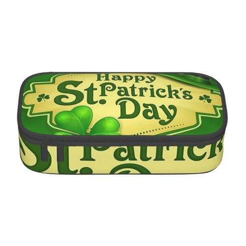 Federmäppchen mit großem Fassungsvermögen, Happy St. Patrick's Day, großes Fassungsvermögen, Federmäppchen für Studenten, Schreibwaren-Tasche, Schreibtisch-Organizer mit glattem Reißverschluss, von JRBWTDBW
